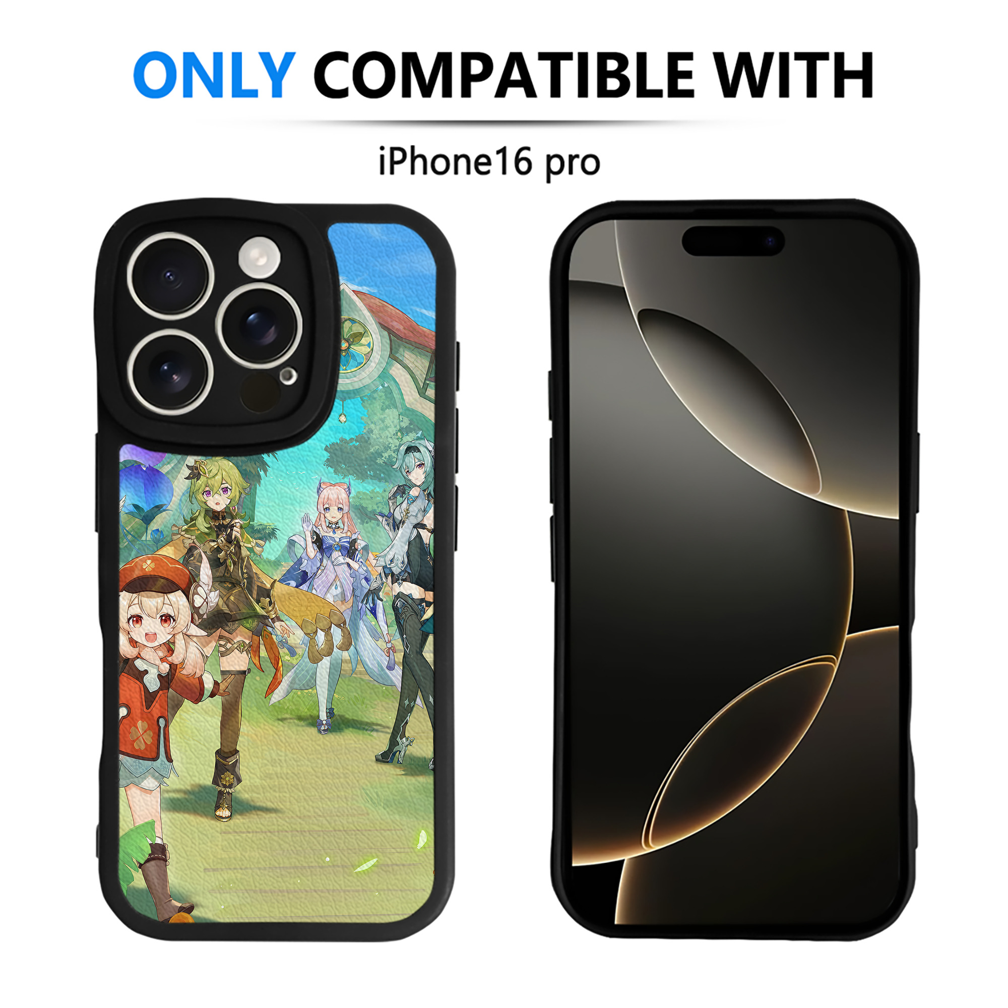 げんし神 genshin 【iPhone 16シリーズ対応】シリコンスマホケース（レザー調） 材質：シリコン